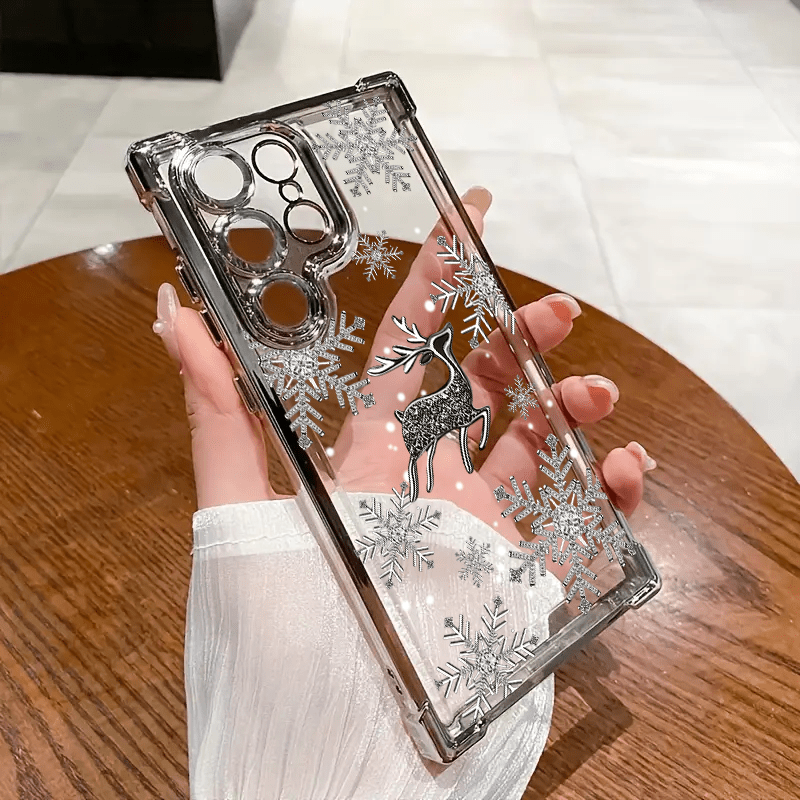 TEMU Phone Case - -white Snowflake Pattern High-value Easy And Suitable For Galaxy S21 5g/s21 Fe 5g/s21+ 5g/21 Ultra 5g/s22 5g/s22+ 5g/ S22 Ultra