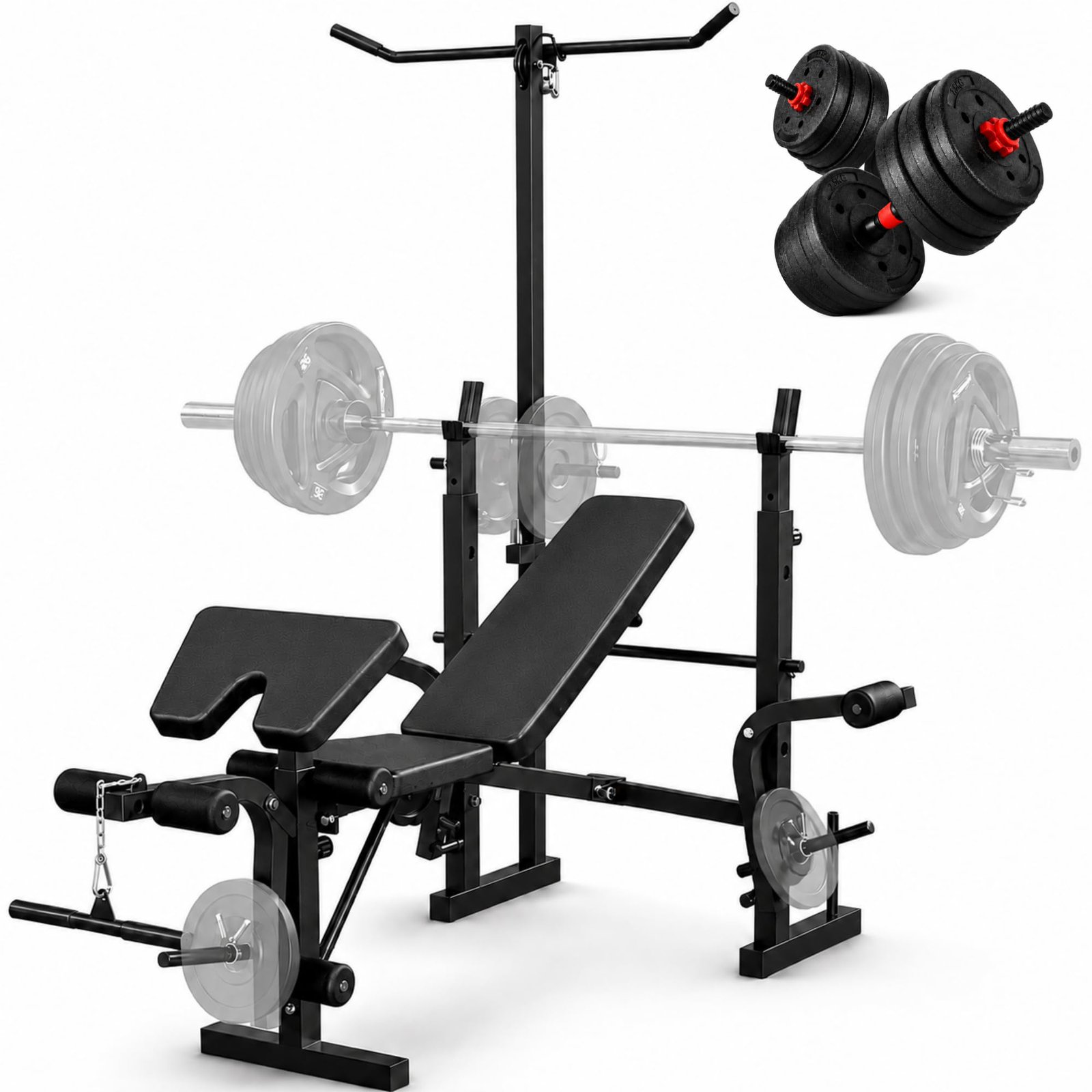 weight bench with weights sold on Temu United States
