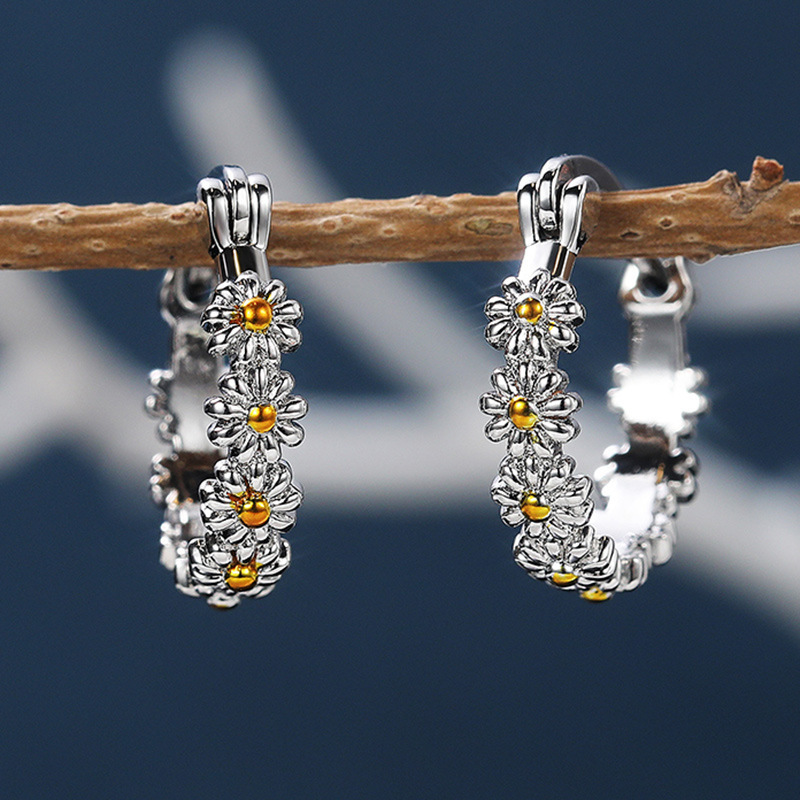 TEMU de Margaritas para Mujer - Joyería Diaria y Formal con Pequeño Ramo Floral, Accesorios Minimalistas para o Fiestas, Regalo Sin Necesidad de ,
