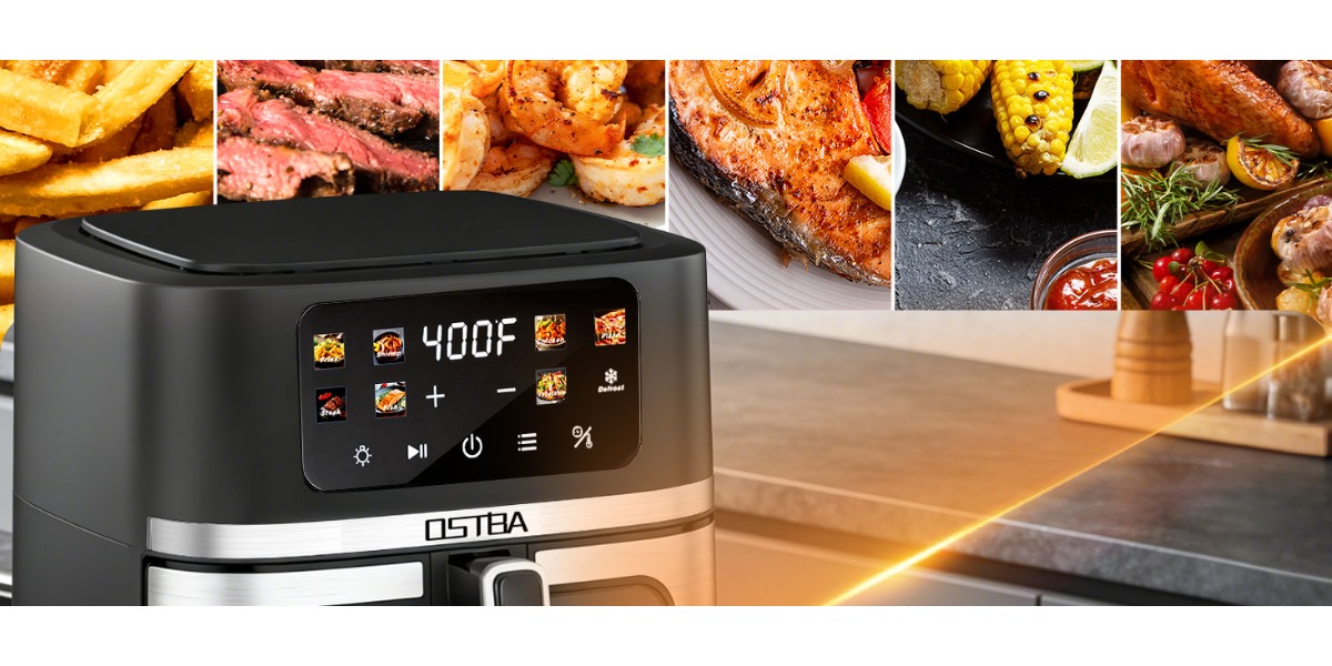 Ultimate 8.5QT Large Air Fryer – 1700W Visible Window Cooker 3 8.5QT Large Air Fryer with Visible Window, 1700W High Power Single Basket Airfryer, Digital Touchscreen with 8 Presets, Clear View Nonstick Basket, Auto Shut-off & Dishwasher Safe, XL Capacity for Family Size