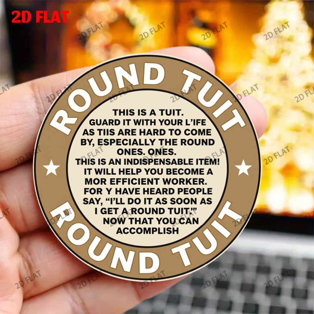 TEMU 1pc Humorous Coin Design 2d Round Metal Durable Refrigerator Magnet, Featuring High-quality Printing Technology, Suitable For Decorating