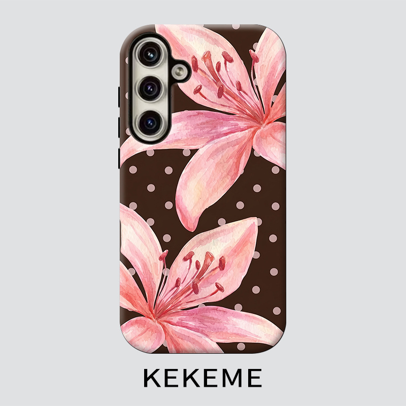 TEMU Telefoonhoesje - KEKEME Polka Dot Bloemmotief Film 2-In-1 Geschikt voor Samsung Galaxy S26 S25 S24 S23 S22 S21 S21+ S21 FE Edge S20 A15 A16 A17