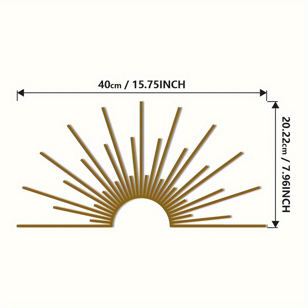 TEMU 2D Plat, 1pc, Décoration de Maison Élégante Style Plage au en Métal - Décoration Murale Doré, Parfait pour la Décoration de Chambre - Sculptures