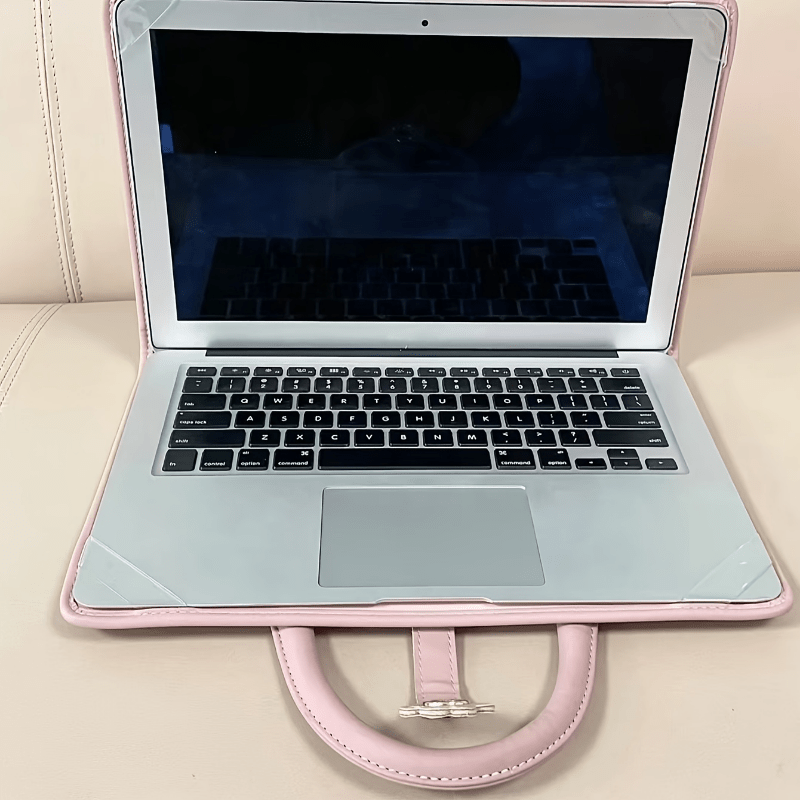 1pc personalized name pink pu leather laptop bag floral Temu