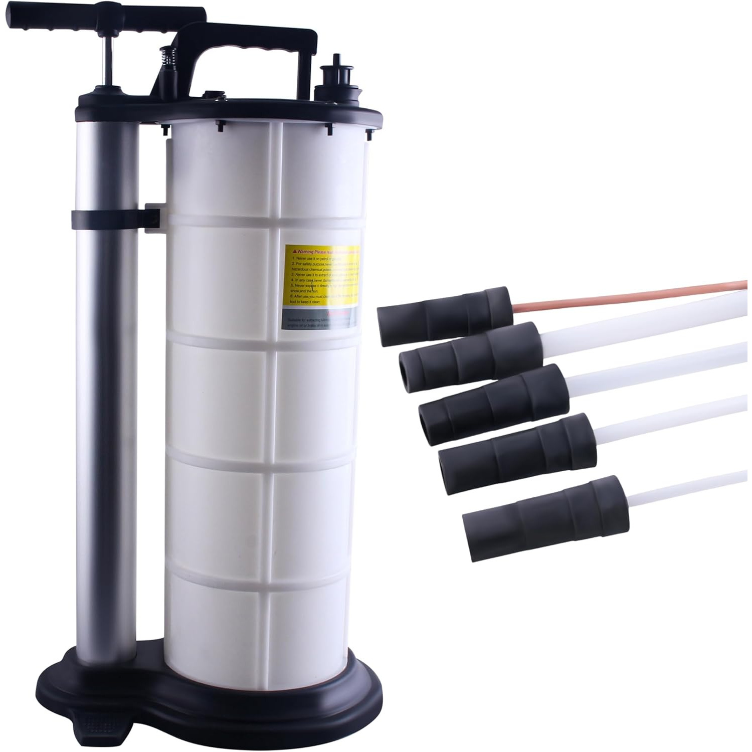 Image of 9 Litre Oil Extraction Pump Hand Pump Oil Suction Pump Manual Oil Extraction Liquid Extraction Pump Oil Pump Hand Pump With 4 Hoses For Engine Fluid And Oil Of Cars