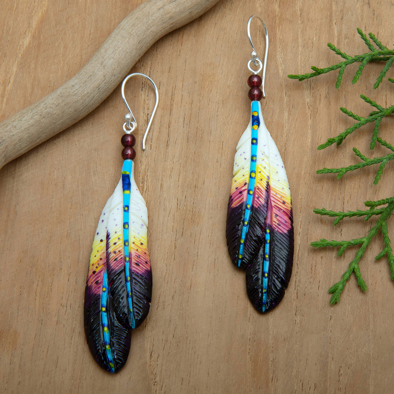 2pcs stylish colorful feather dangle earrings men women Temu