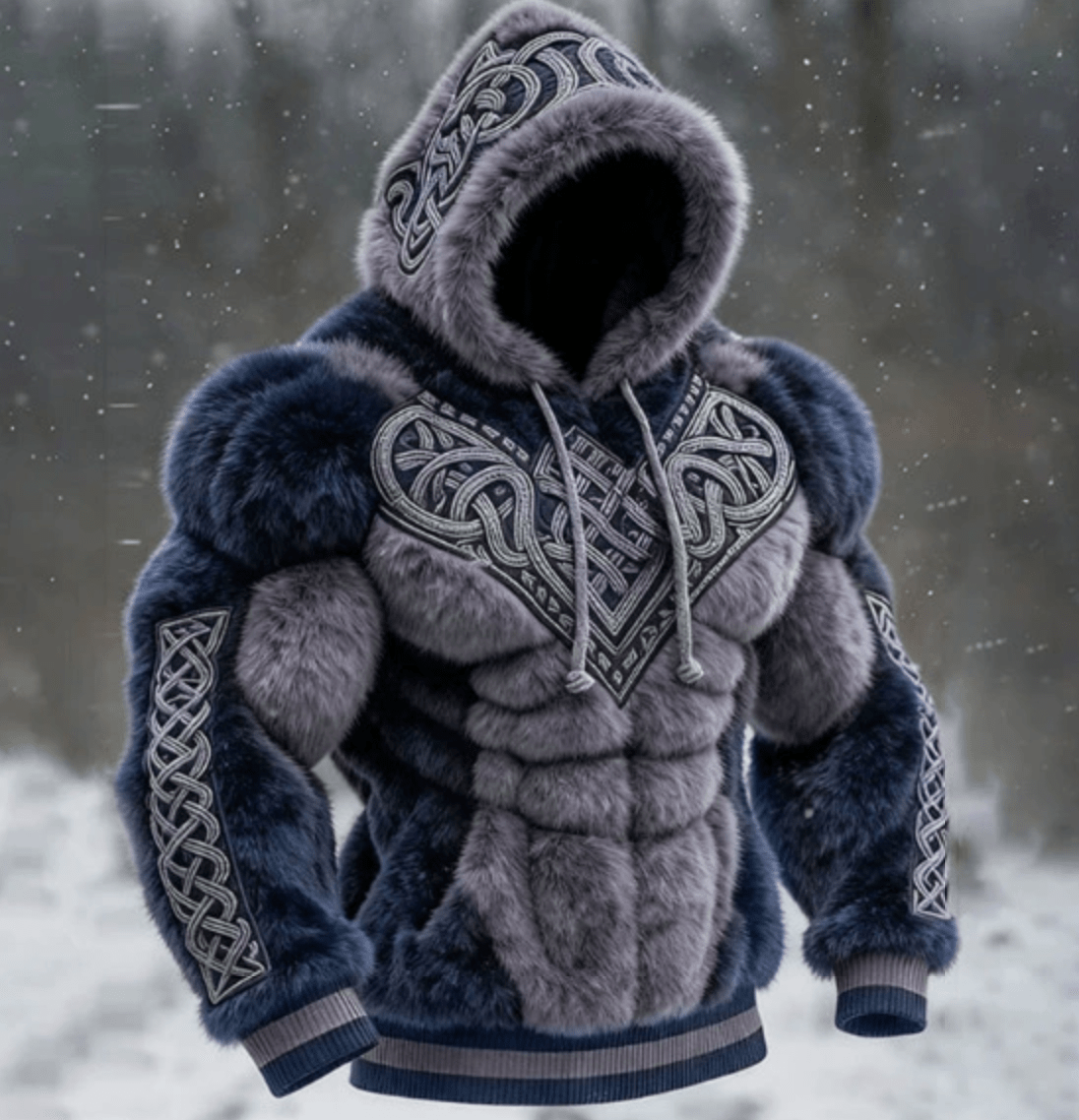 Plus Size - 2026 New Men'S Hoodie | Street Fashion Hooded for Autumn and Winter, Machine-Washable, Suitable for Christmas and All Seasons, Durable and Casual, Long Sleeve, Patterned Print, Regular Fit