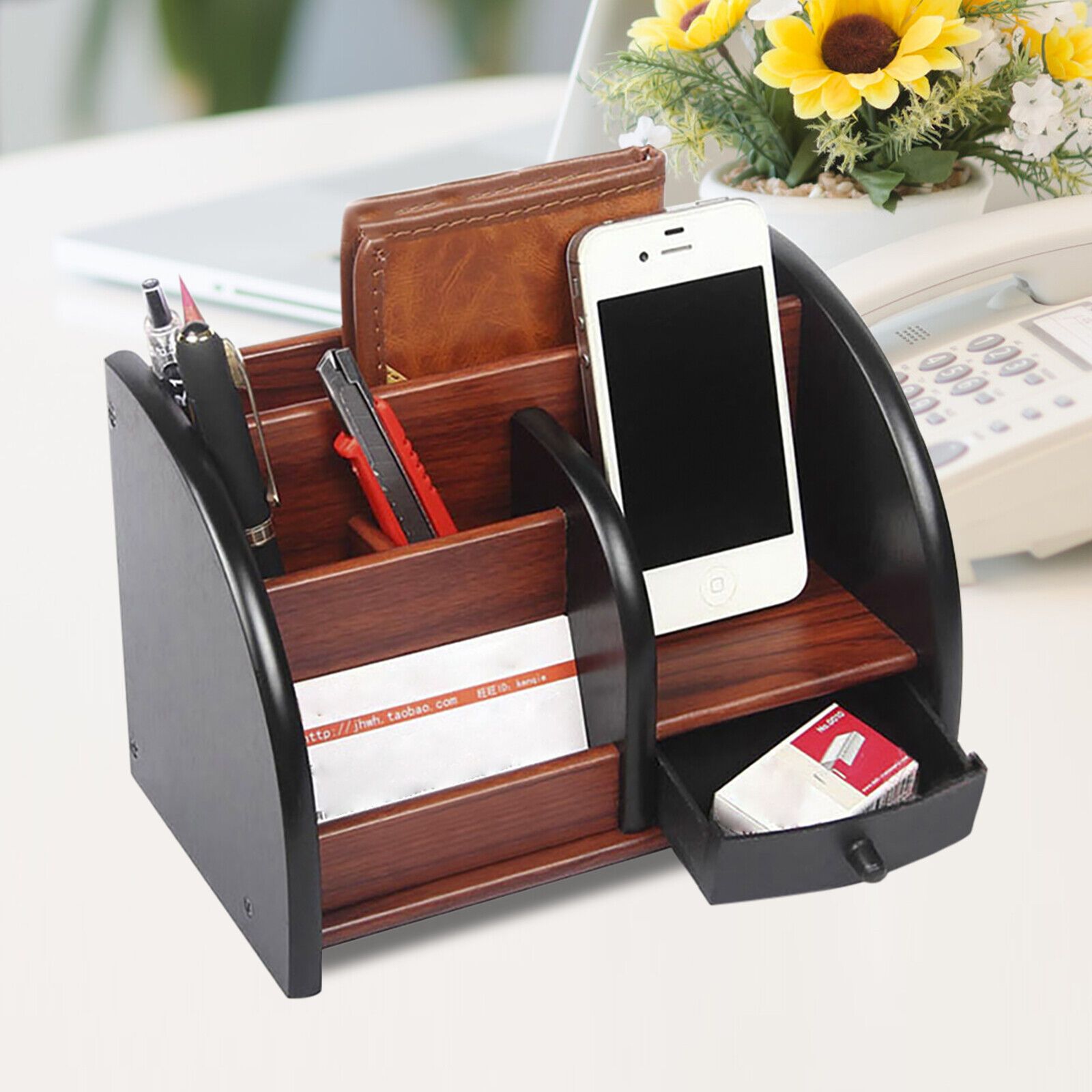 

1. 31 Lbs Black Wooden Desktop Pen Holder, Suitable For Study Rooms, Schools, Living Rooms, , And Classrooms