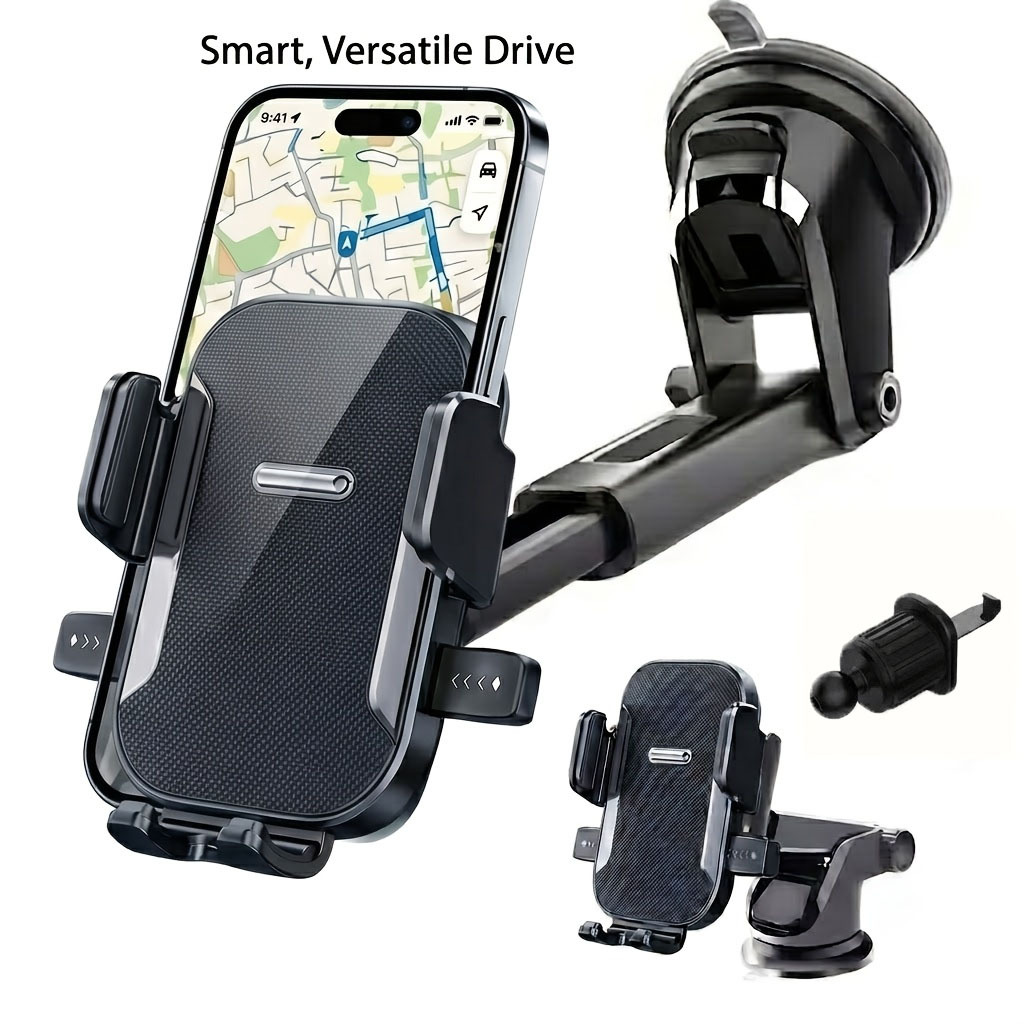 TEMU Soporte de teléfono para coche , compatible con iPhone 17 Pro Max, base de fuerte con soporte para de aire/salpicadero, soporte de teléfono