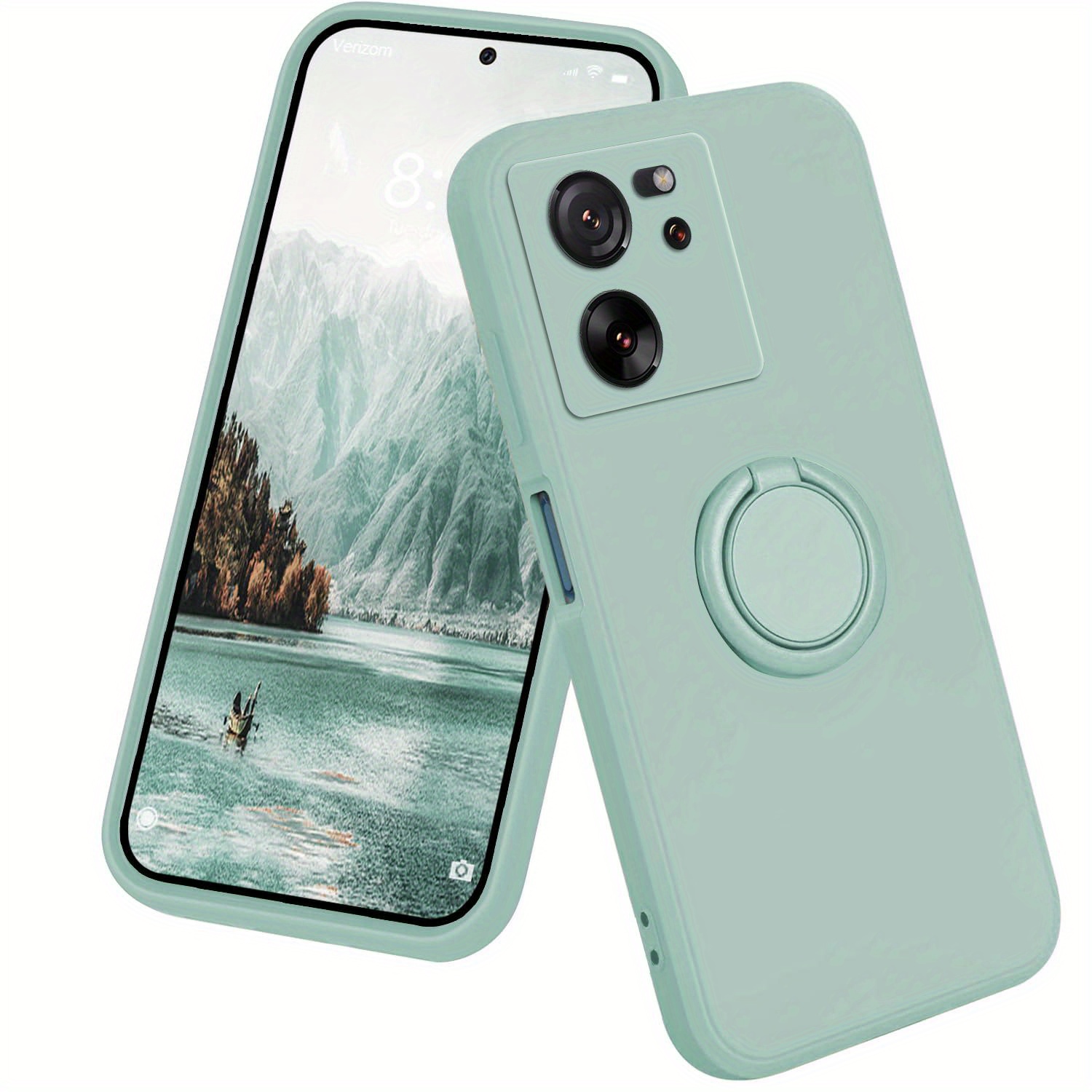 TEMU 1pc Case For Xiaomi 13t/ 13t Pro, 8 Colors Tpu Case With Ring 360°rotatable Kickstand Support , Protective Cover