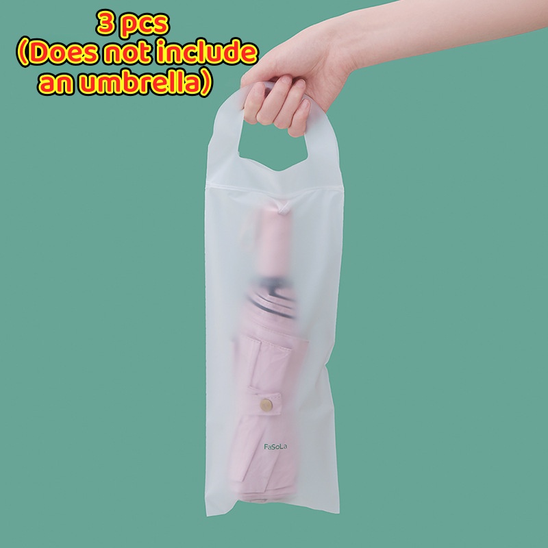 TEMU 3pcs Set Of For Umbrella Storage Bags, Semi-transparent White Waterproof Bags, Specifically For Umbrellas/cups/outdoor Equipment, For Separating