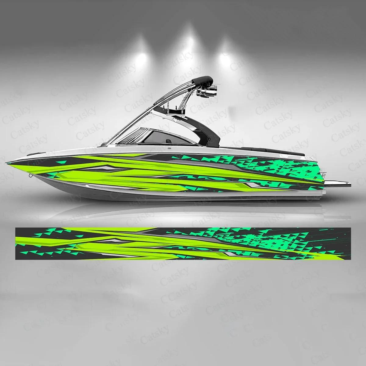 Colorful Graffiti Boat Sticker, Waterproof Vinyl Wrap Decal
