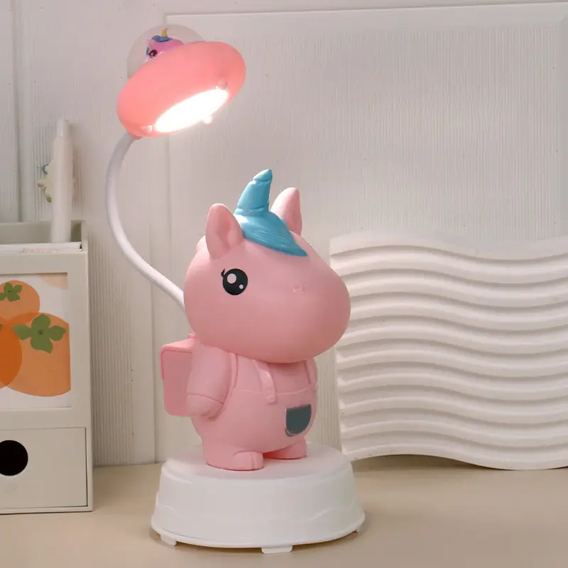 2025 new cartoon with pencil sharpener desk lamp creative desktop ornament desk lamp writing lamp reading lamp Product details 0