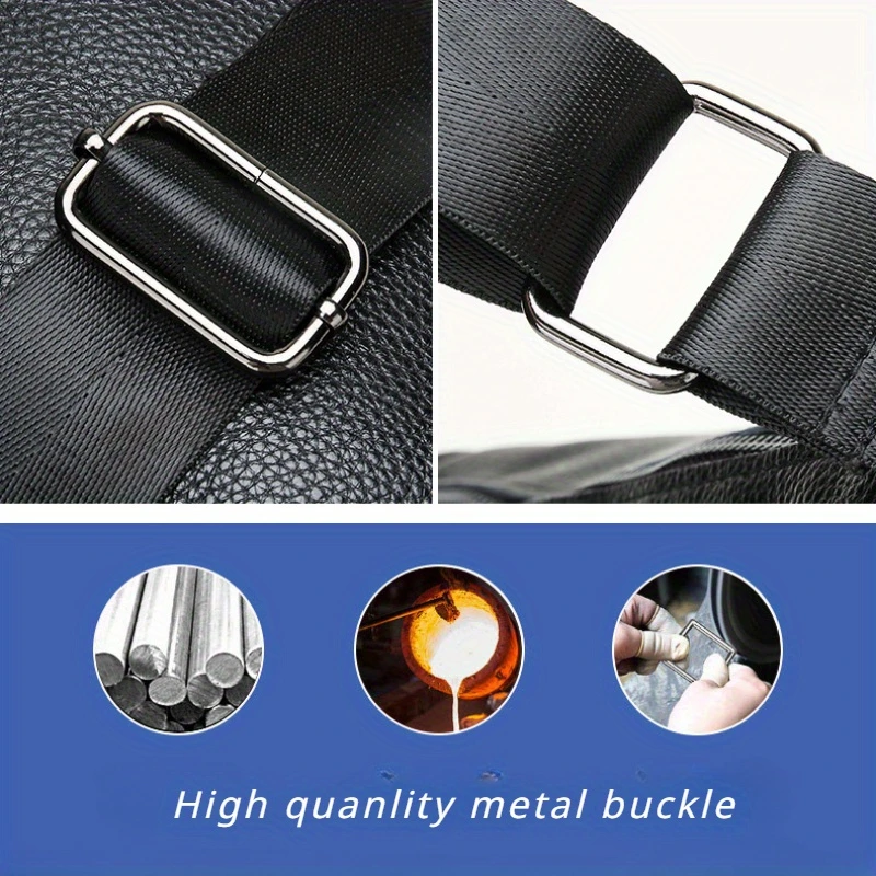 mens genuine leather shoulder bag premium cowhide large capacity messenger bag with multiple pockets stylish business casual or travel versatile messenger bag professional durable leather bag details 7