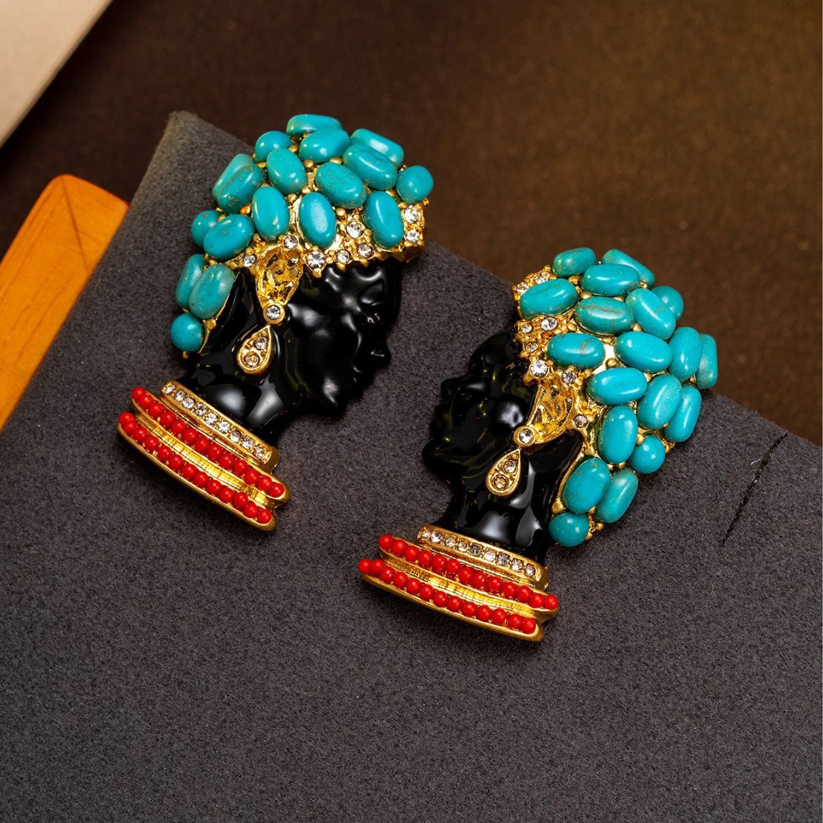 Women's Retro-Style Earrings with Ancient Figure Motifs