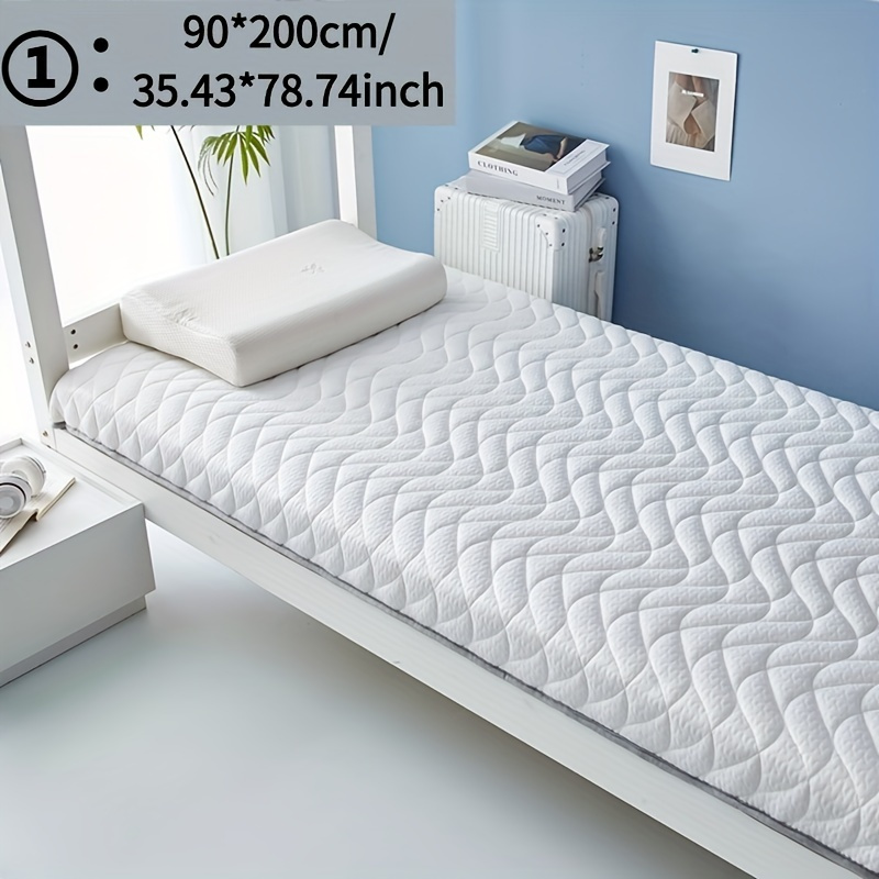 TEMU Hypoallergenic Knitted Mattress Topper, Breathable Anti-slip Folding Mattress Pad, With Thickened And Memory Foam, Polyester Cover, For Pressure