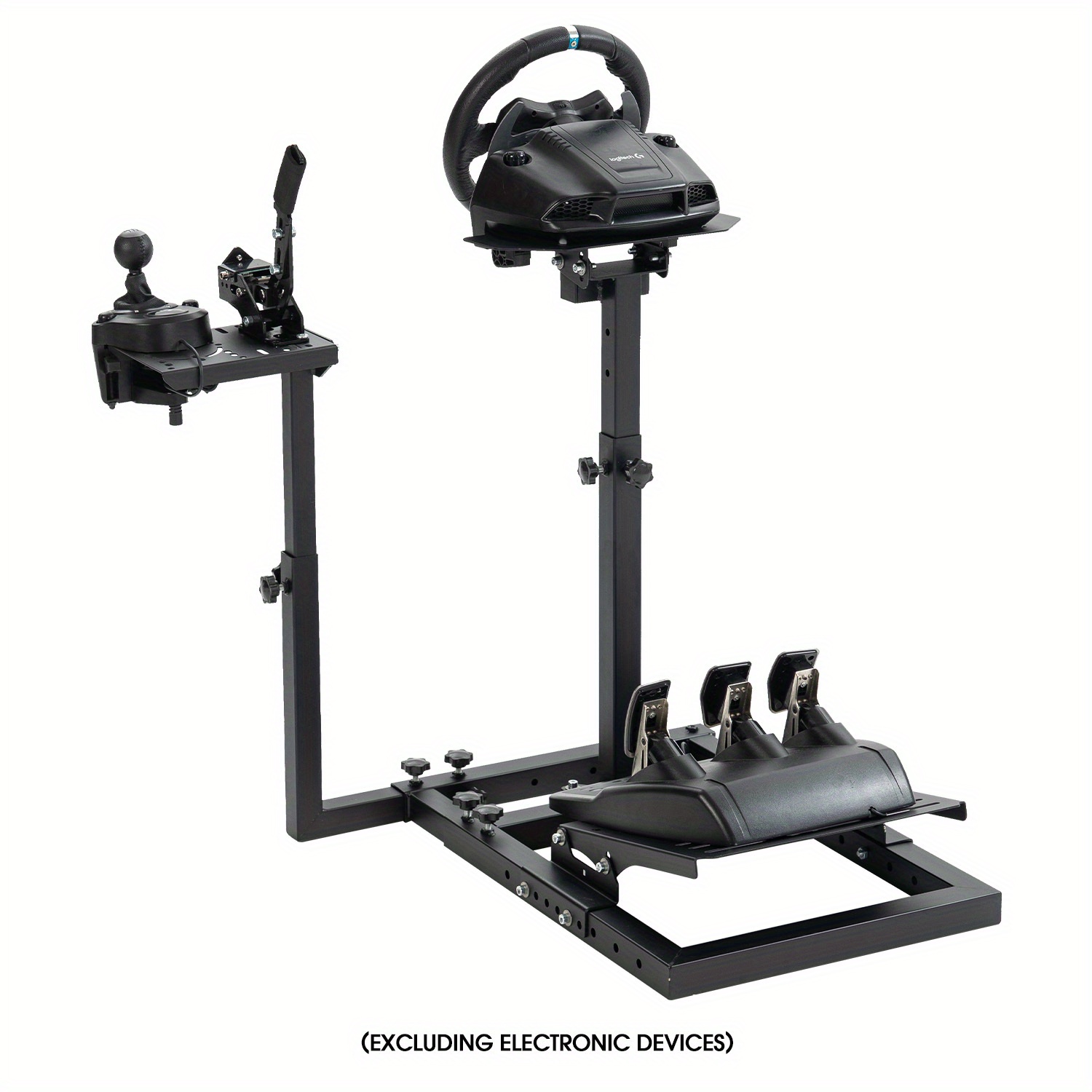 Image of The Minneer Sim Racing Wheel Stand Is An Adjustable Upgrade Compatible With For , , , And , T80; Wheels And Pedals Are Sold Separately