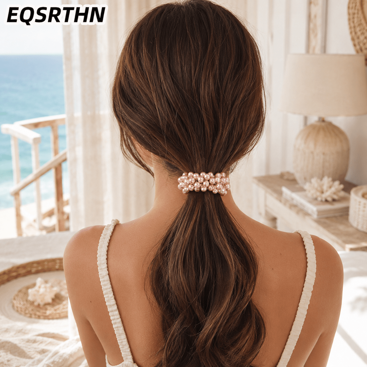6pcs Pearl Hair Ties Elastic Hair Bands
