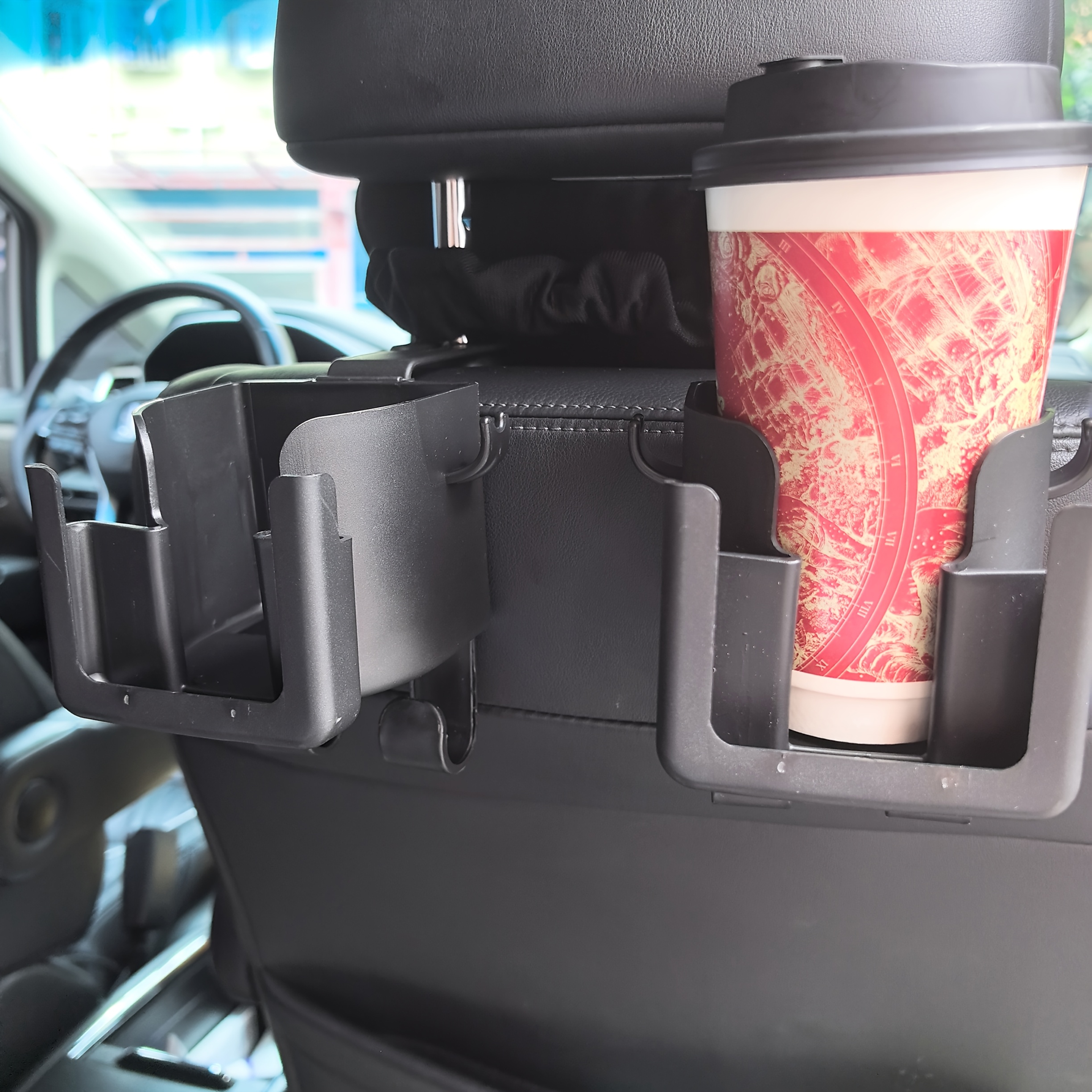 Multi-Function Car Seat Back Organizer with Cup Holder