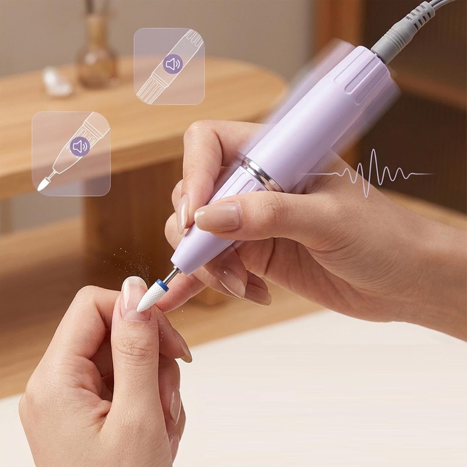 Portable Electric Nail Drill with Nail Lamp, Professional Set