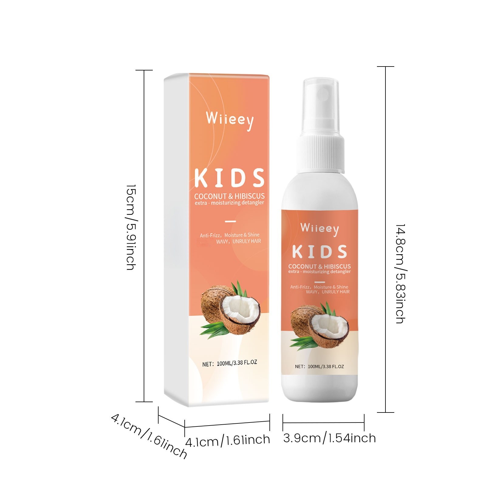 TEMU 100ml/ 3.38fl.oz - Knot Castor Children's Hair Spray, Untangles Hair, Nourishes Strands, Contains Rosemary Leaf Oil, Refreshing , And Combing After Use, Hair Spray For All Ages, Beauty Products