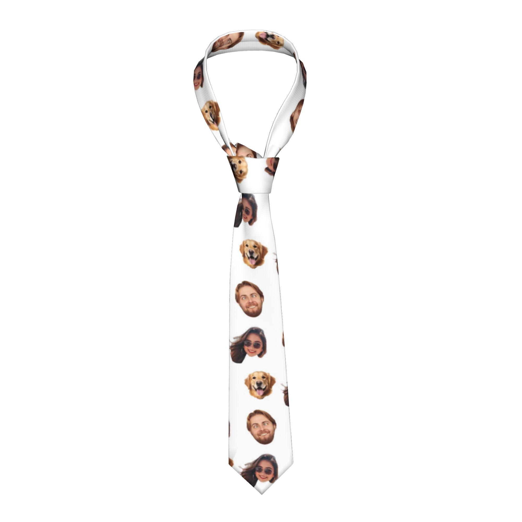 TEMU Fancy Personalized Face/custom Photo/text/logo Men's Necktie - Your Own Picture & Text, Via Website, Wedding, Office, Valentine's/father's Day