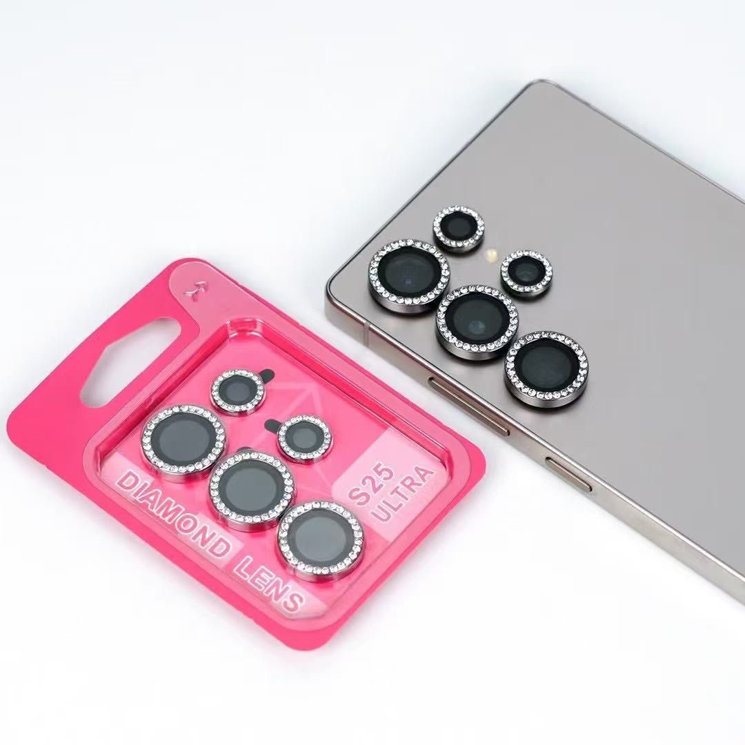 TEMU Phone Case: Suitable For Galaxy S25 Ultra S24ultra S24fe A56 A36 Diamond-studded Metal Instant Adhesive Eagle Eye Lens Film, A16 Glass Film, A34