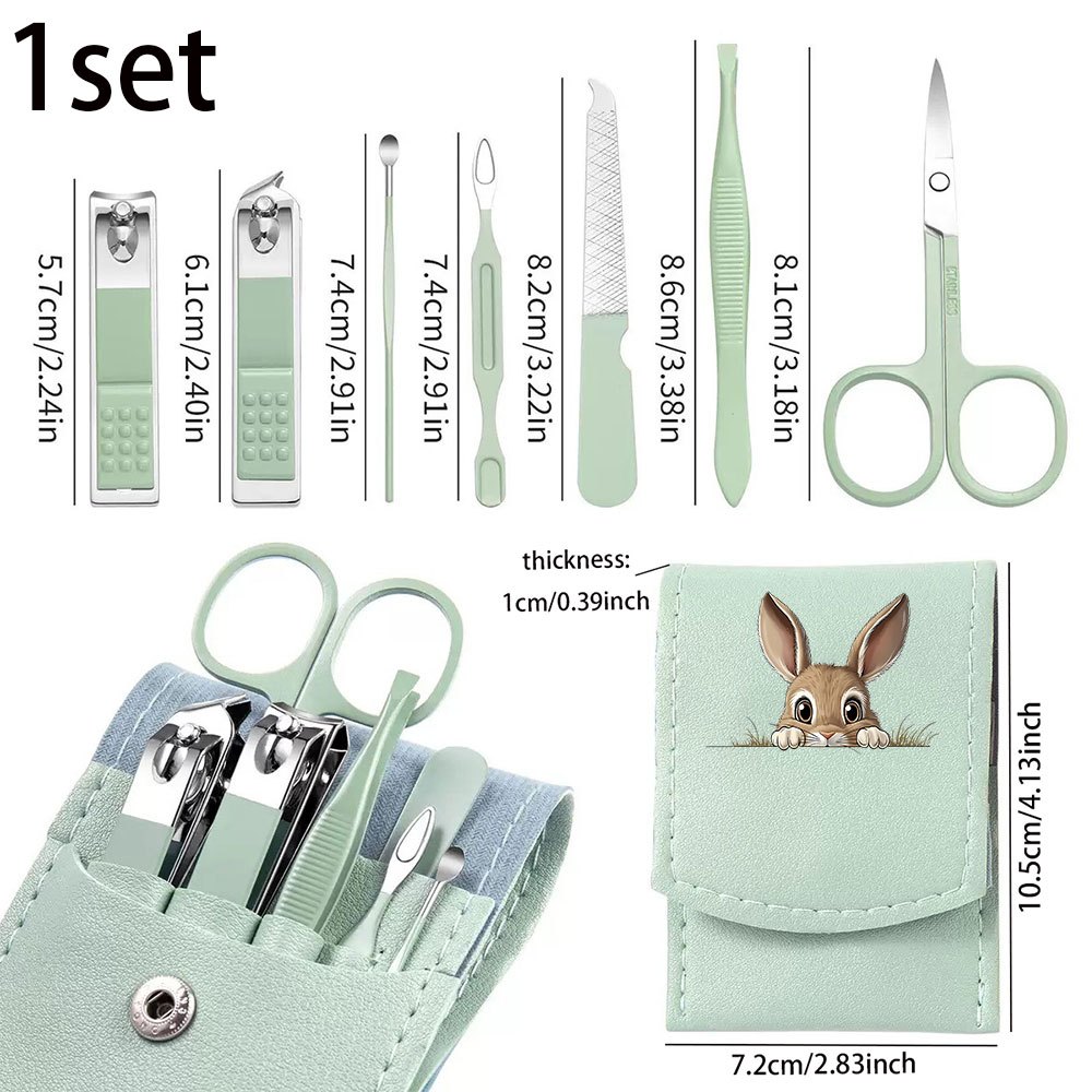 Portable 7pcs Stainless Steel Nail Clipper Set