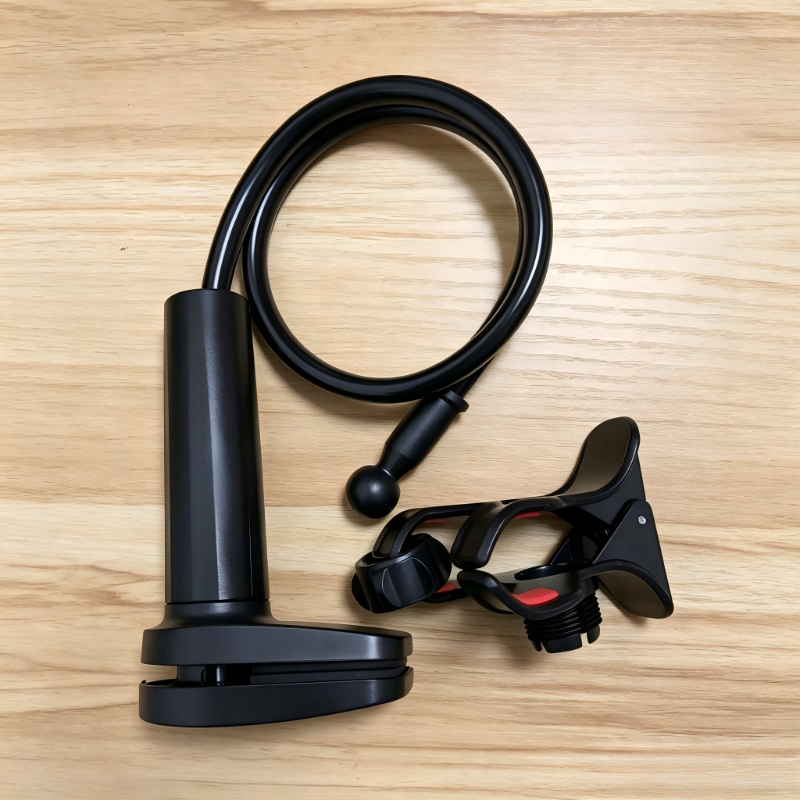 TEMU 1pc 360-degree Universal Flexible Hose Phone Stand, Lazy Tablet Stand, Stable And Anti-shake Adjustable Angle Clip-type Desktop Bedside