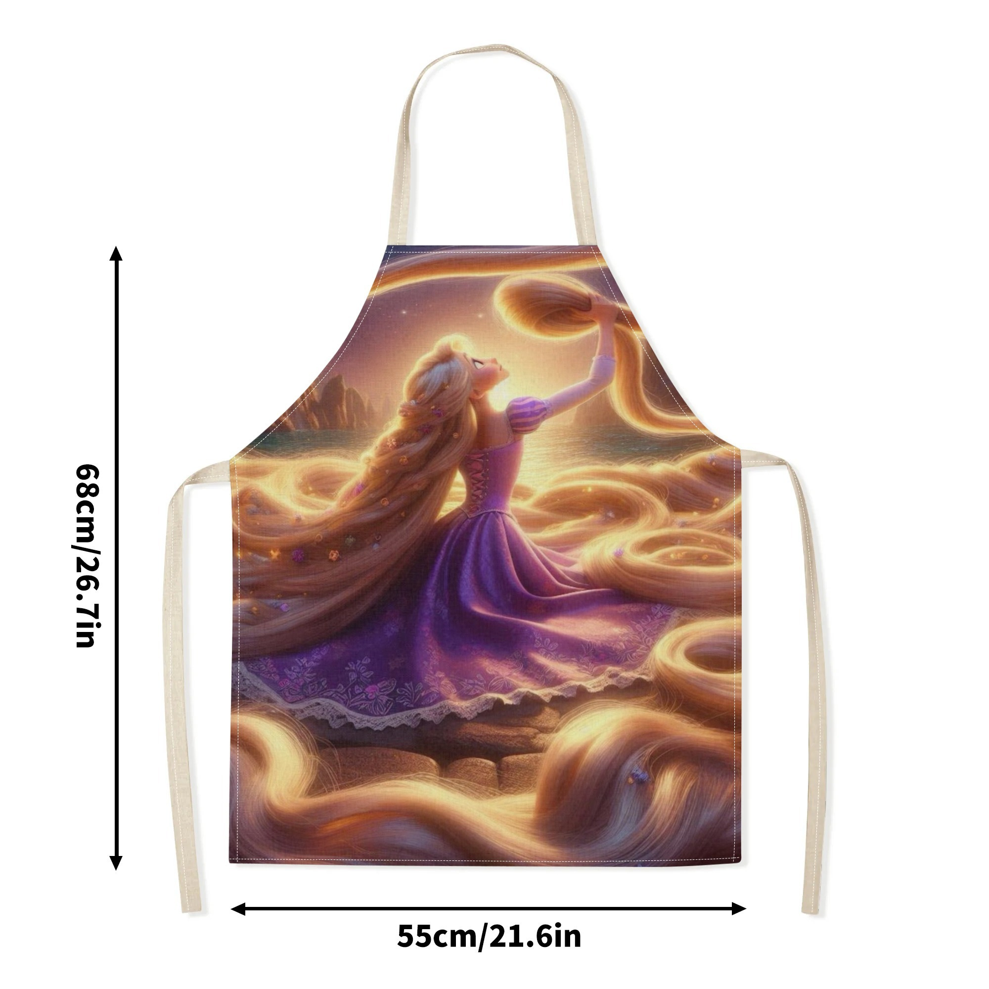 disney  -themed waterproof apron - elegant & chic, polyester with fairy tale print, ideal for hotels, restaurants, supermarkets, fruit shops, milk tea stands, and home use details 7