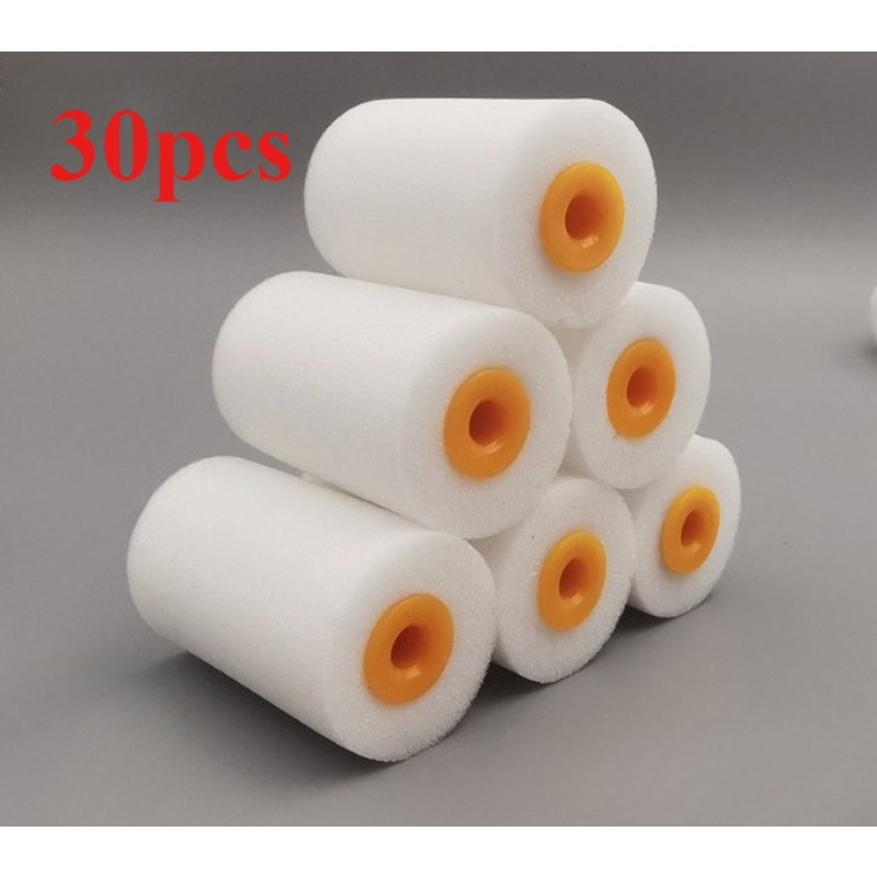 30pcs 2-inch Foam Roller Covers, High-density Foam Paint Rollers, Mini Paint Roller Sets, For Painting Walls, Ceilings, Cabinets, Cupboards And Doors