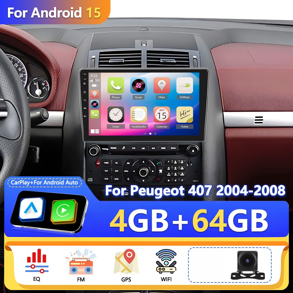 TEMU Camecho[4 64g] For 2004-2008 Upgrade Radio, 15, 9 Inch Ips Touchscreen Stereo - And Auto, , Wifi, Dsp/eq   Backup Camera