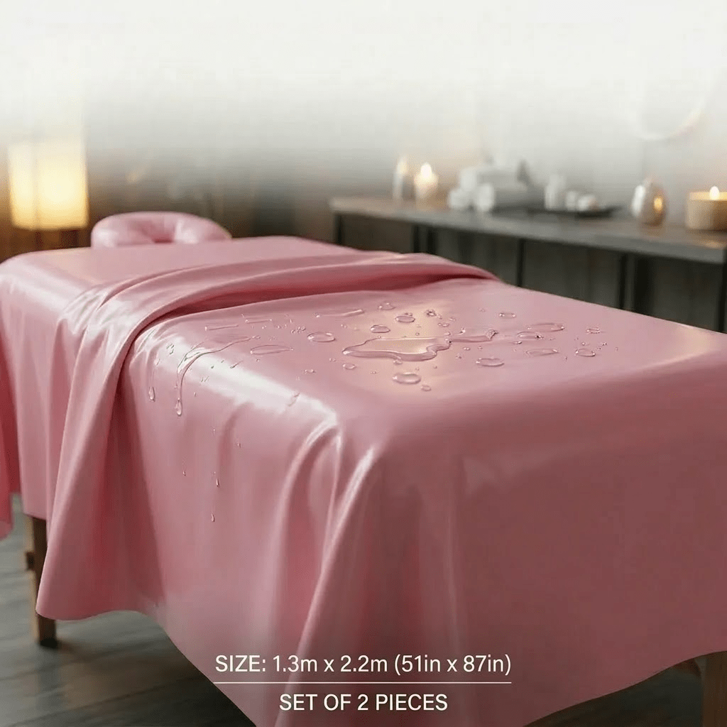 Set Of 2 Waterproof Sheets For Massage Tables, Long Pvc Covers For Beauty Beds, Reusable And Protective Bedding For Spas And Salons, Easy To Clean For Tattoo, Lash, And Waxing Services
