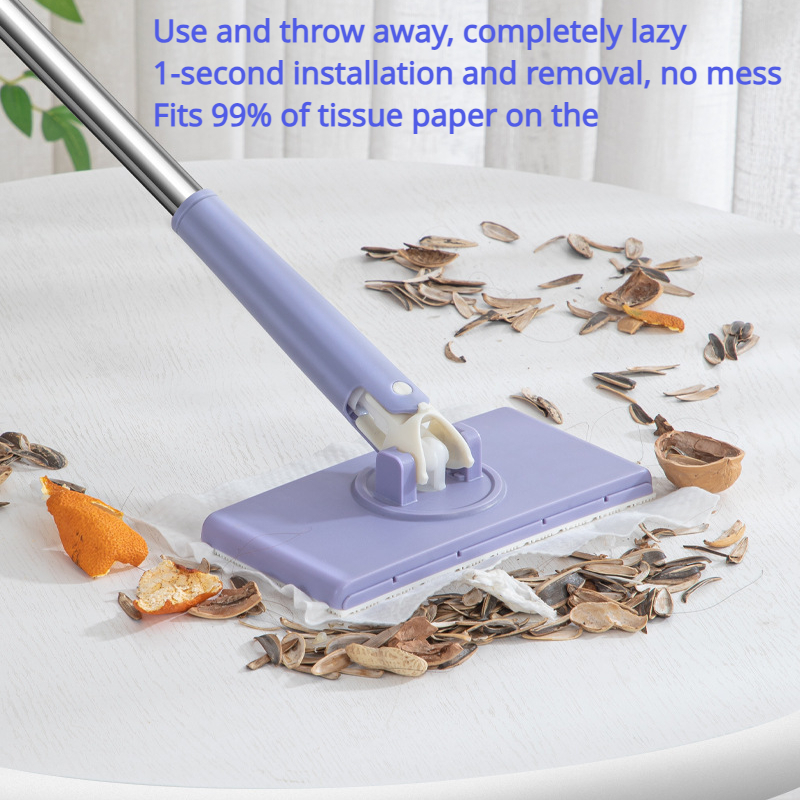 

Mop Set With Automatic Cloth Clamping, Multifunctional Flat Mop For Home Cleaning, Reusable Towel Mop For Bathroom, Kitchen, Living Room, Bedroom, And Outdoor Use