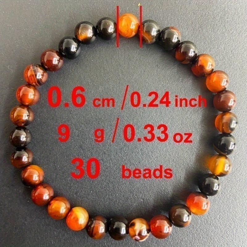 Red & Agate Gemstone Bracelet 6mm Two Tone Mix and Match