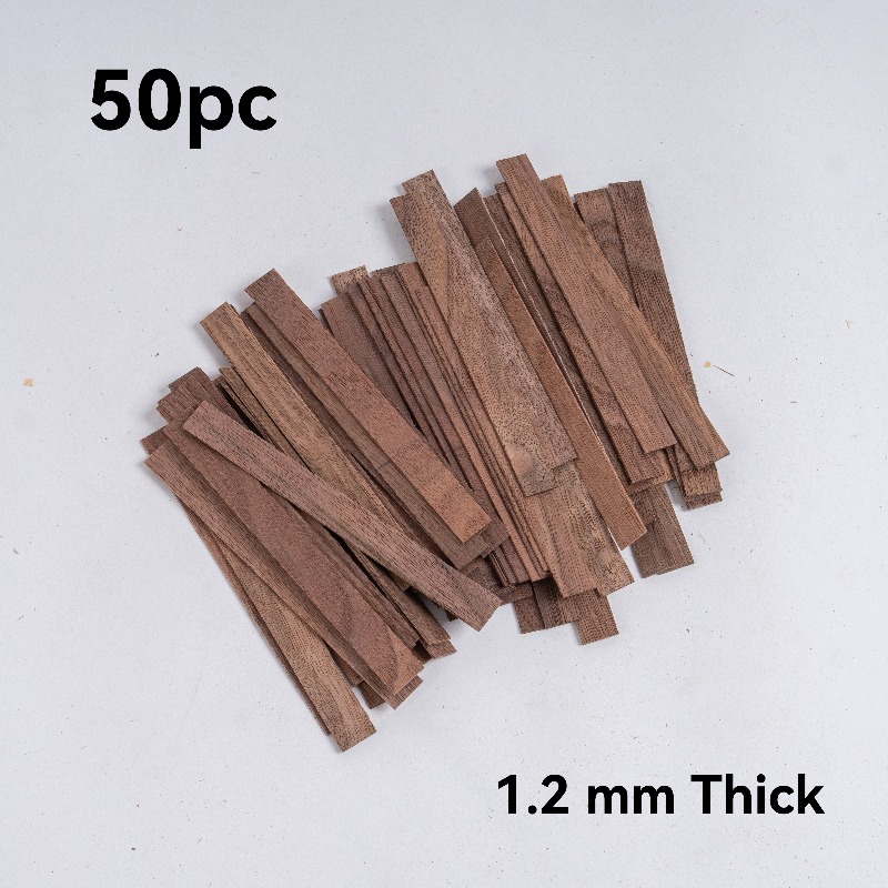 50pcs Veneer Sheets 1.2mm – Natural Solid Wood Thin Sheets, Walnut, For Laser Cutting, Diy Crafts, Furniture, Inlay, Woodworking & Repair