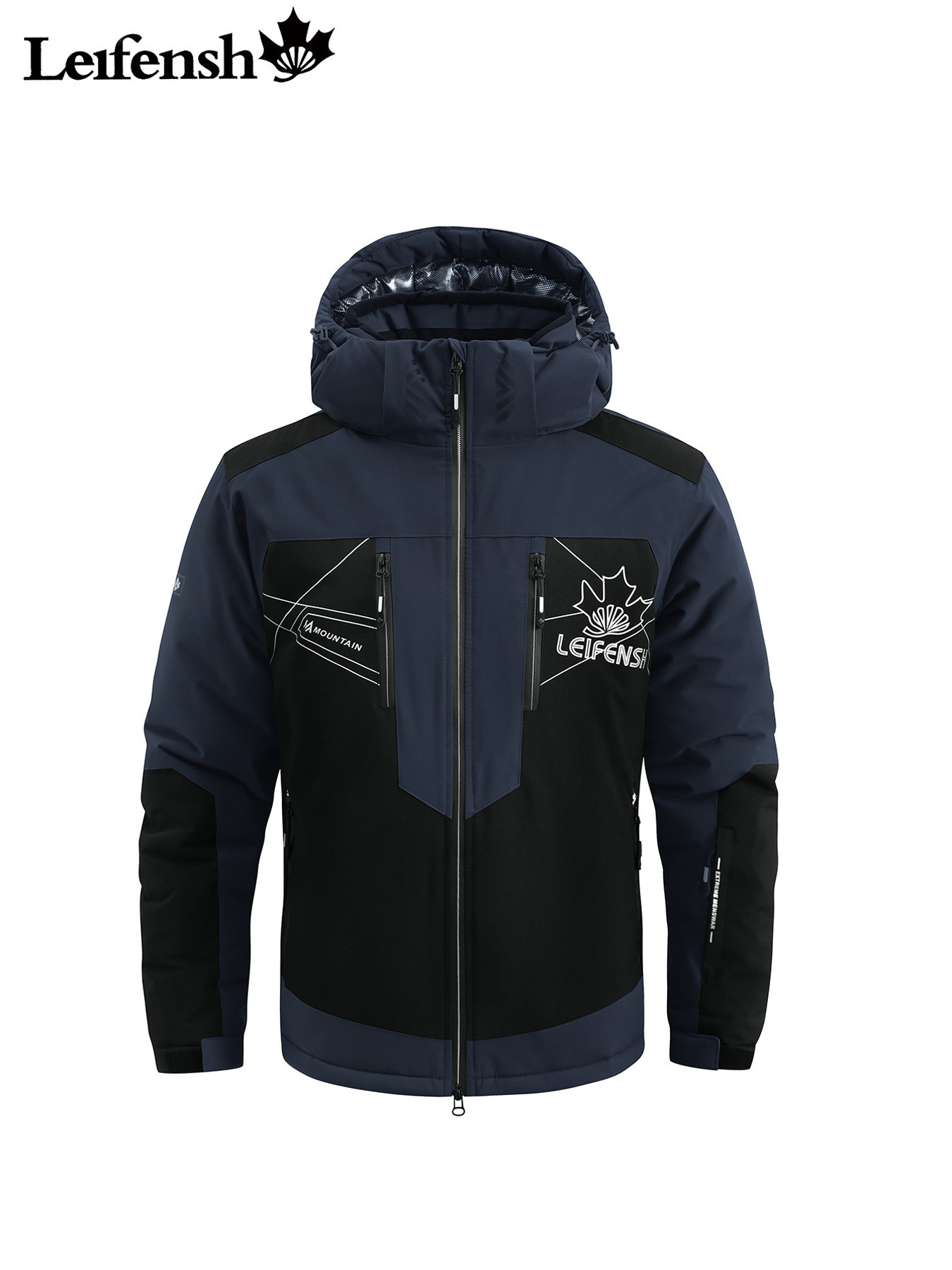 Men's Ski Jacket and Suit Set, 2pcs Windproof Snowboard Outfit