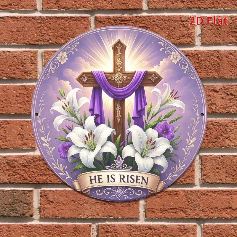 Christian Religious Christ He is Risen Tin Metal Signs Home Décor