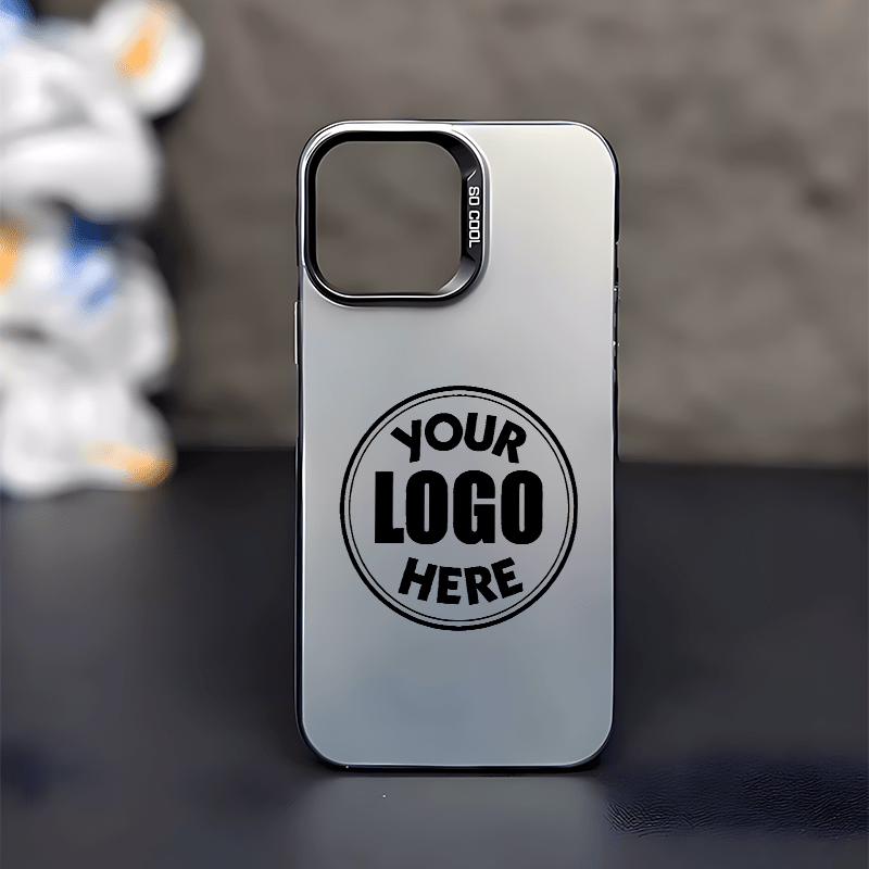 TEMU Phone Case - Custom Logo Phone Case, Minimalist With Customizable Logo, Personalized Creative Full-coverage Anti-fall Phone Protector,