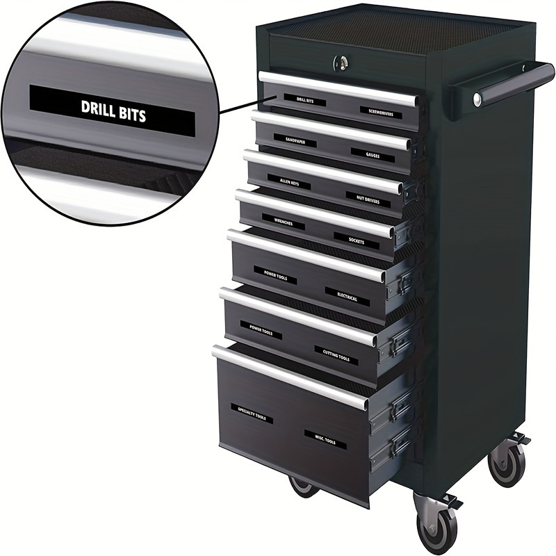 

Contains 220 Suit Toolbox Organization Labels, 10 Labels Waterproof Magnetic Toolbox Labels For Tool Identification And Efficiency