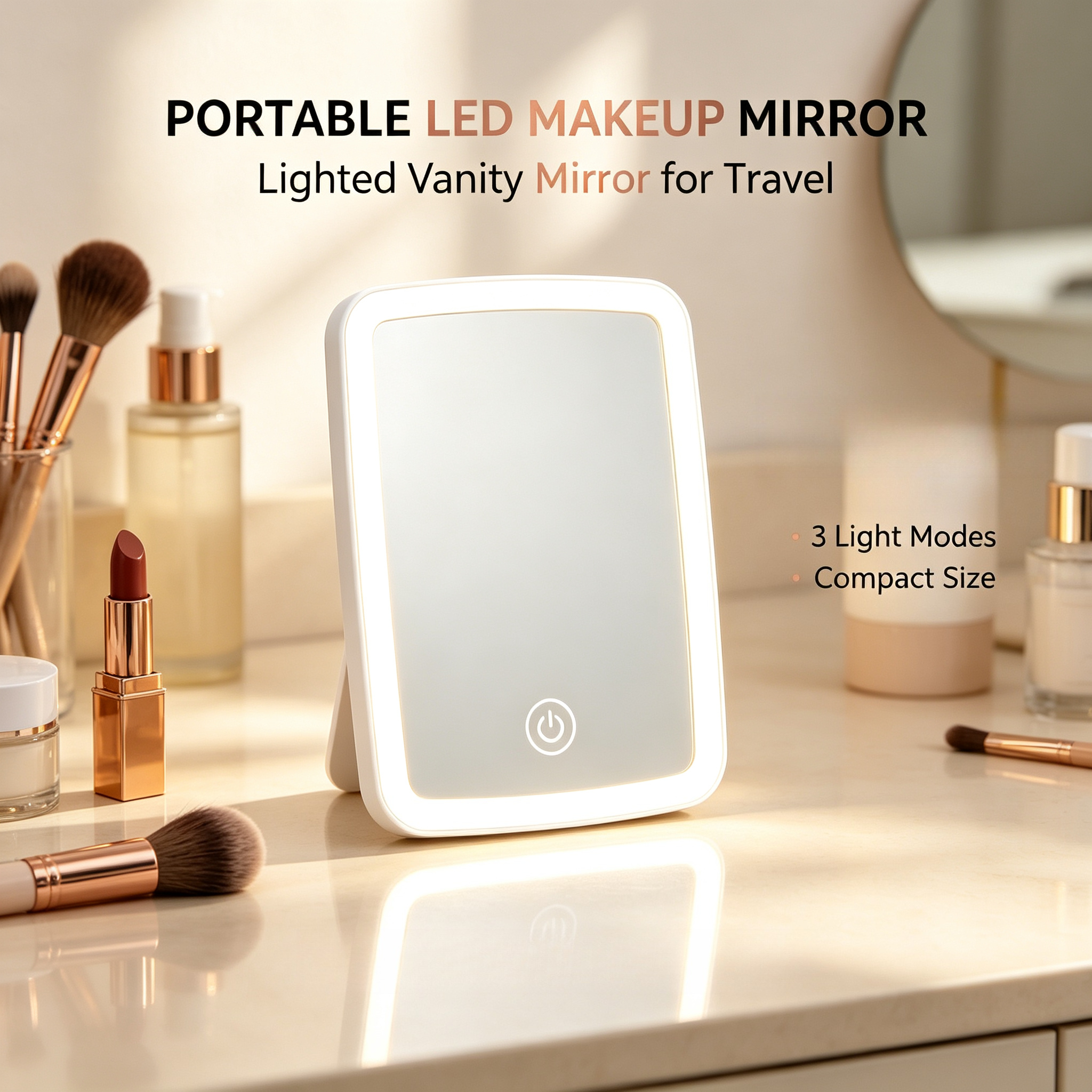 LED Makeup Mirror with Adjustable Lighting