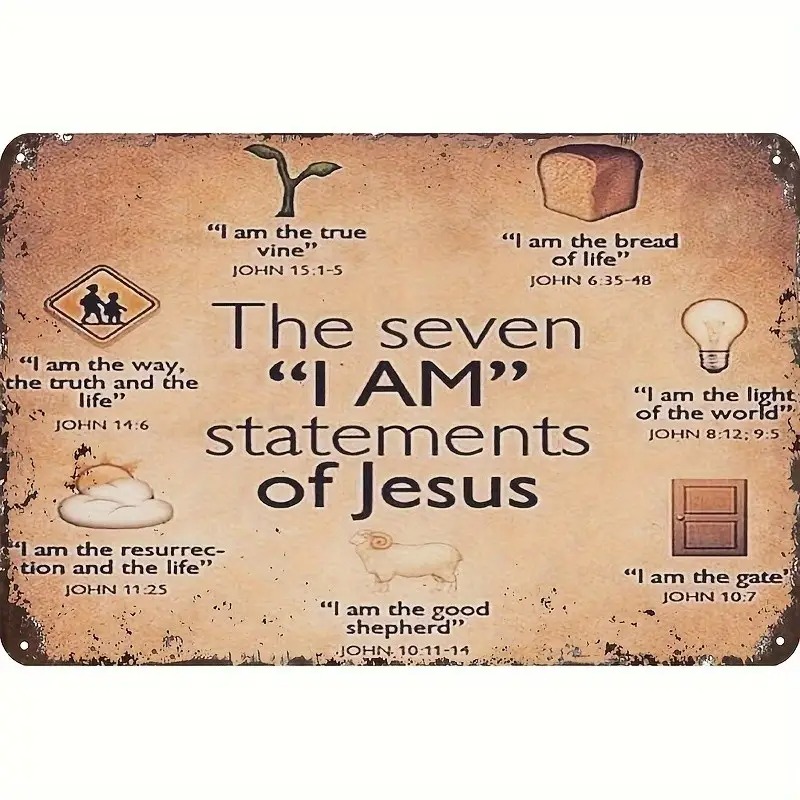 TEMU 1pc Rustic Metal Wall Art Featuring Sayings Of - An Christian Decoration With A Vintage Parchment Style A Frameless Plaque On Text Suitable For