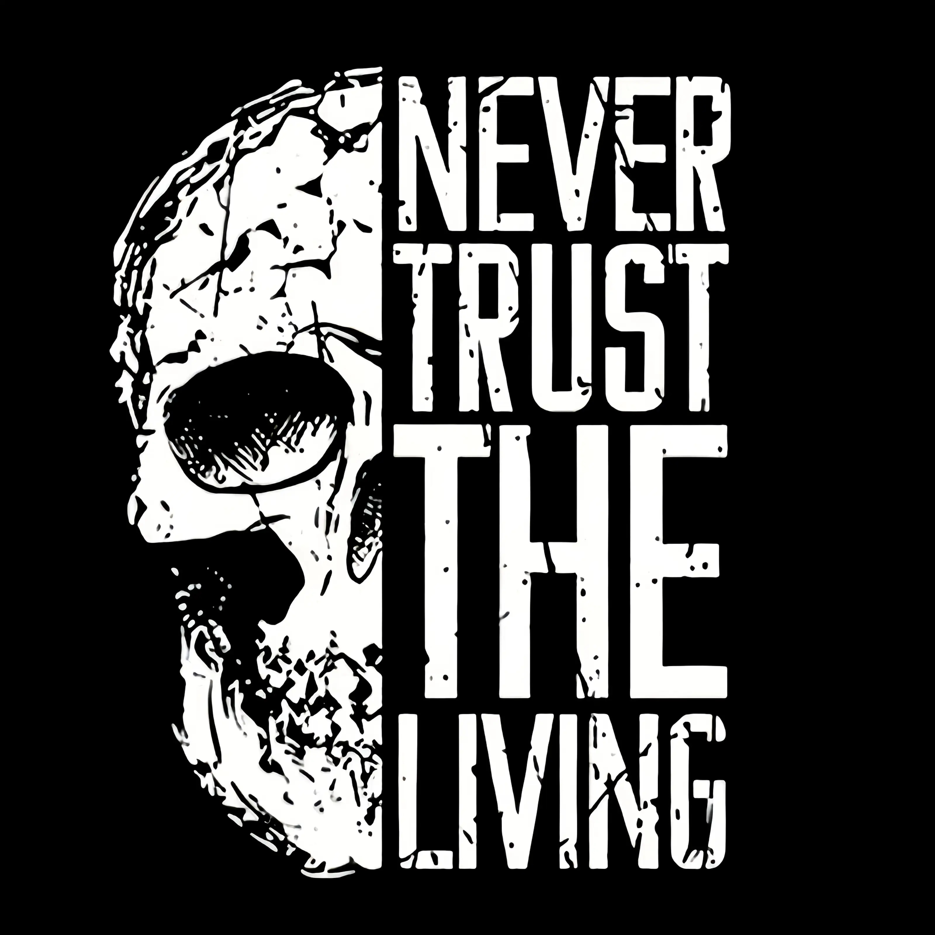 TEMU 1pc "never The Living" Iron-on Transfer Decal- Black& For T-shirts, Hoodies, Jeans, Bags, Clothing Accessories& Pillows- Creative Fashion