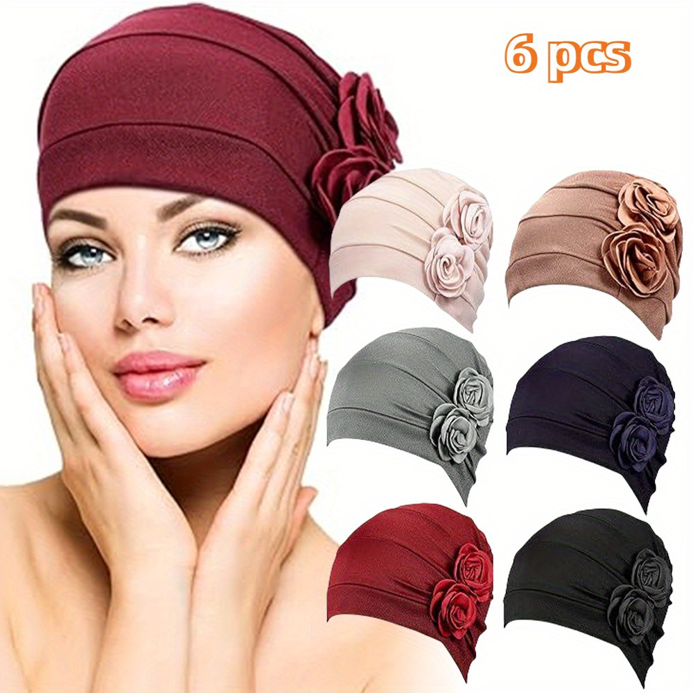 TEMU 6 Pcs Brimless Turban Hat, Women's Turban Hat, And , Turban Hat, And -, Multiple And , Turban Hat, And , Hat, - Turban Hat, P