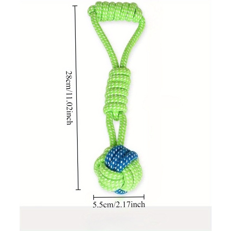 dog rope   interactive chew rope ball toy washable durable tug of   small medium dog training teeth cleaning Product details 1