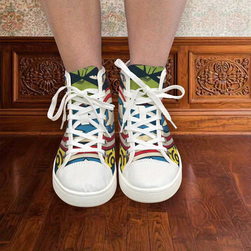 Sneakers, dames hoge veterschoenen