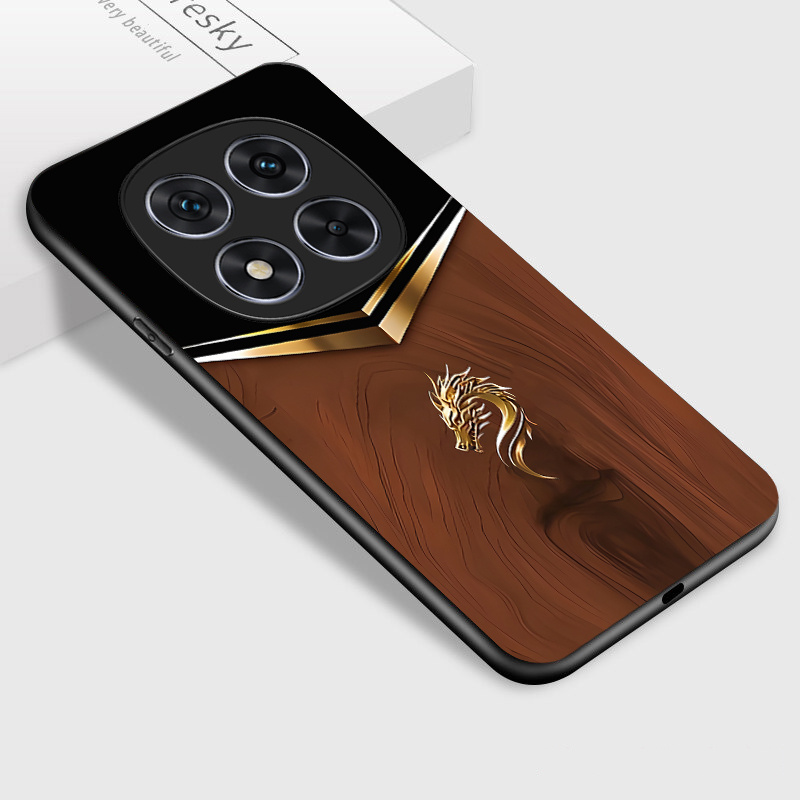 TEMU Phone Case - For Redmi Note 14 Pro Poco X7 5g 4g Phone Case, Stylish And Grain Pattern Glossy Glass Casing Back Cover Gift