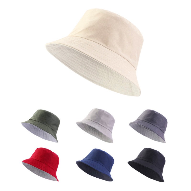 new solid color plain reversible bucket hat unisex sun hat wearable on   lightweight foldable hat suitable for outdoor travel and daily wear
