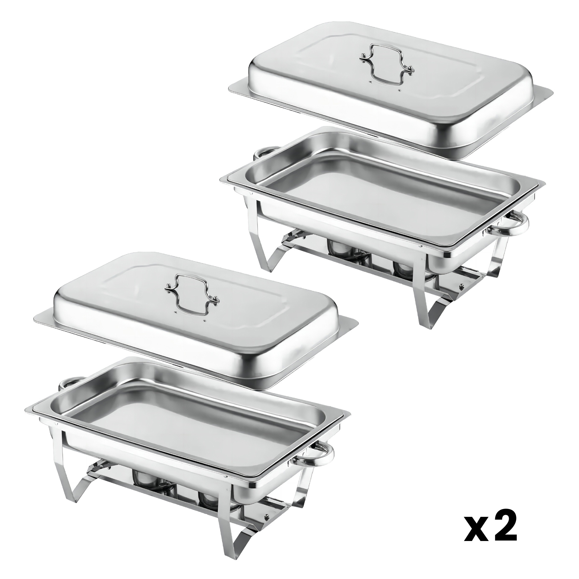 TEMU Stainless Steel Food Warmer Set, - Includes Insulated Lid, Water Tray, Food Tray, Frame, Fuel Rack - Suitable For Commercial And Home Use,