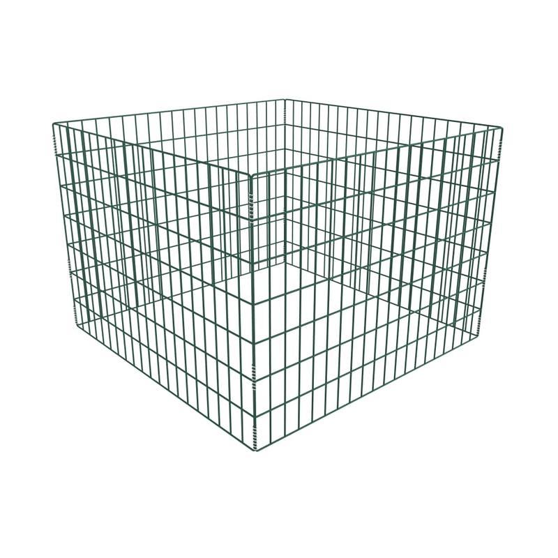 

Steel Garden Composter Cube - 39"x39"x27.5" Square Mesh Design For Air , Green - Growth, Compost Bin